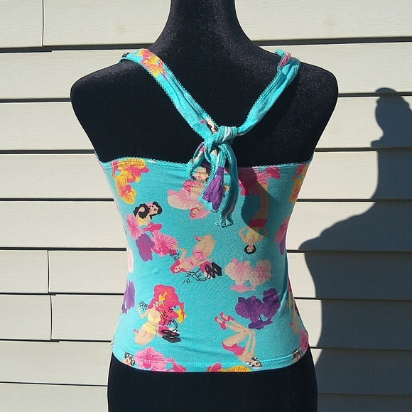 NWOT H & M Blue Halter tank top Size XS - Picture 3 of 11